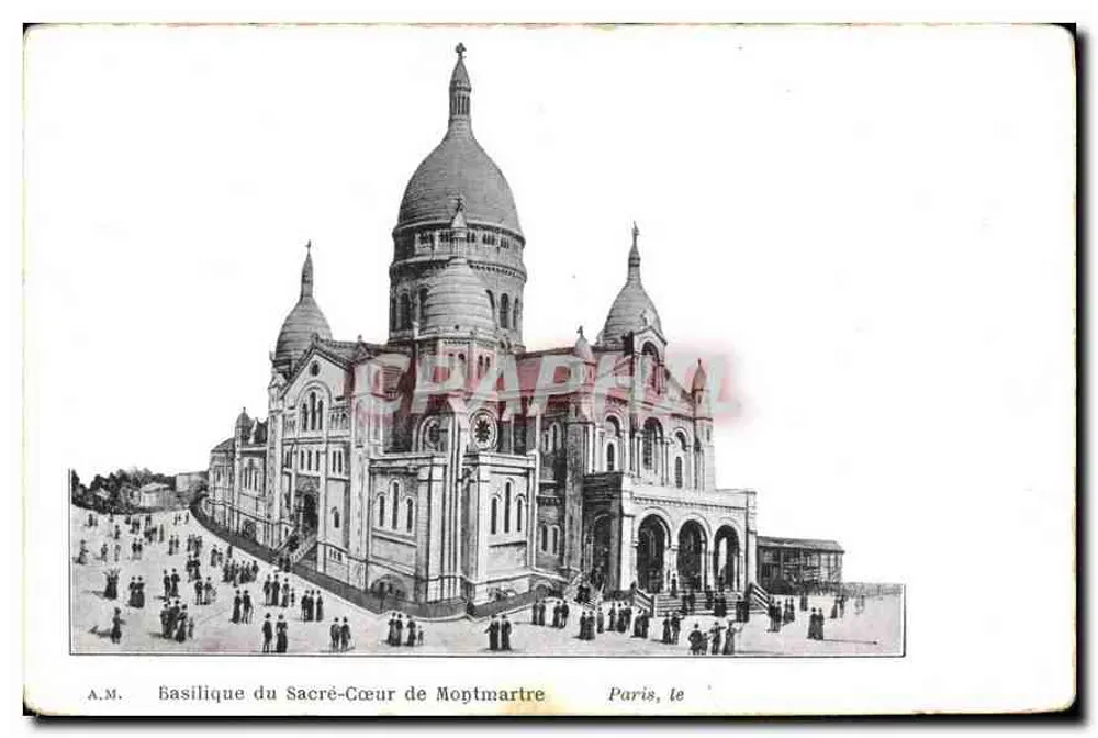 Basilika des Heiligen Herzens von Montmartre — Paris, der — Verlag A.M. Seriennummer nicht sichtbar - Vorderseite
