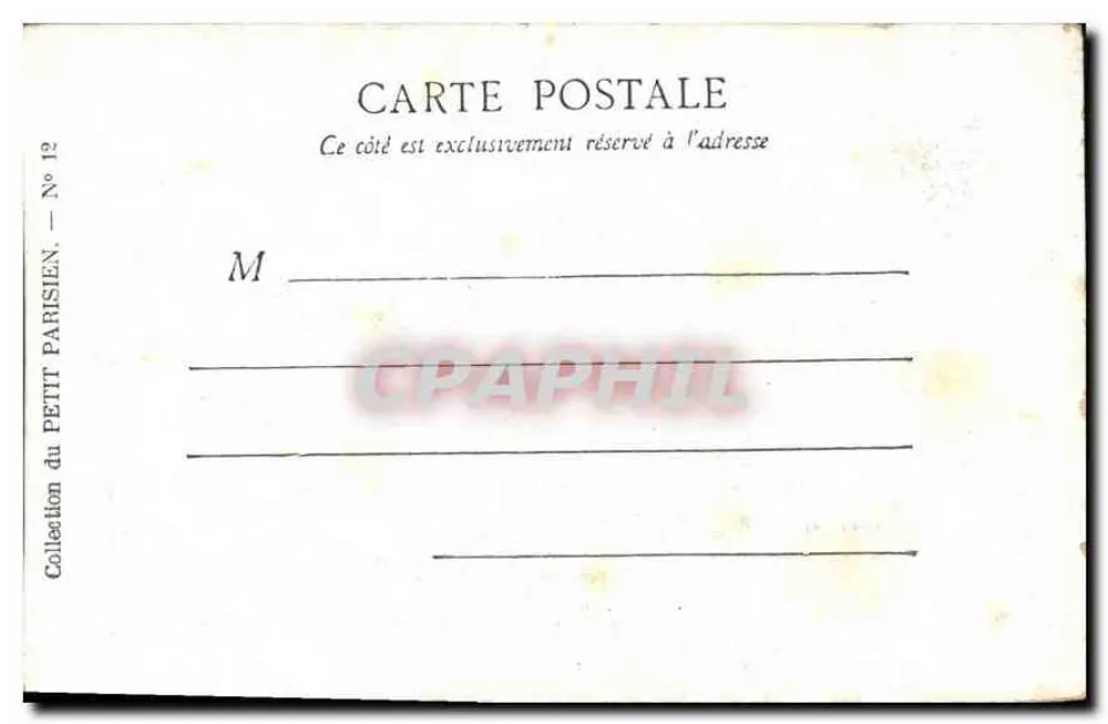 Paryż — Grand Palais — Kolekcja Petit Parisien, nr 12 - Rewers