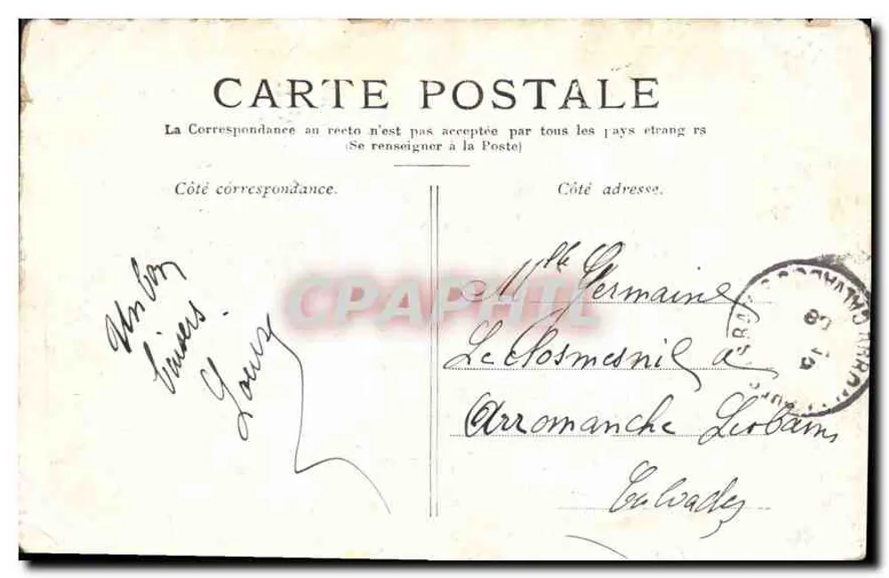 PARIS — O Pequeno Palácio, Champs-Élysées — editor desconhecido, número de série não visível - Verso