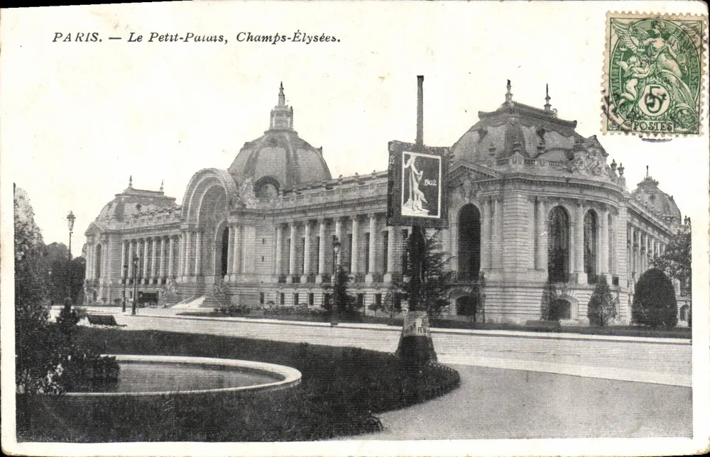 Paryż — Mały Pałac, Champs-Élysées — wydawca nieodczytelny, numer serii nieodczytelny - Awers