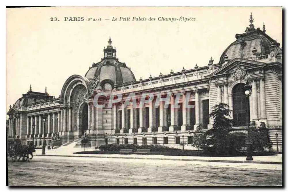 Paris, 8º arrondissement — O Pequeno Palácio dos Campos Elísios — editor não identificado, n° de série 23 - Frente
