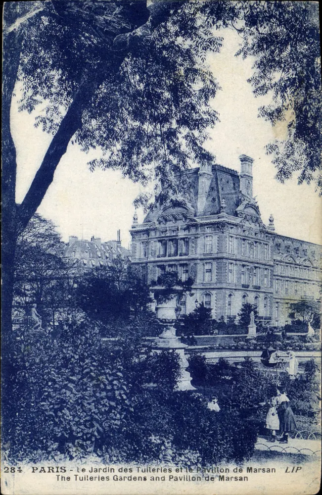 Paris - O Jardim das Tuileries e o Pavilhão de Marsan — LIP, n°284 - Frente