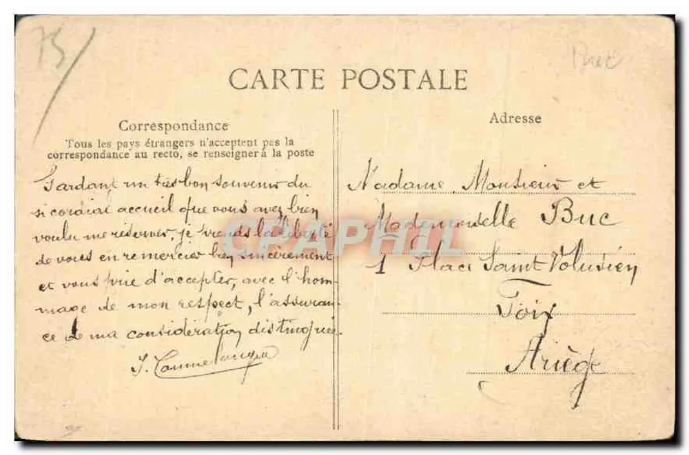 PARIS — Der Pantheon und die Statue von J.-J. Rousseau — Verlag E.D. n° 4974 - Rückseite