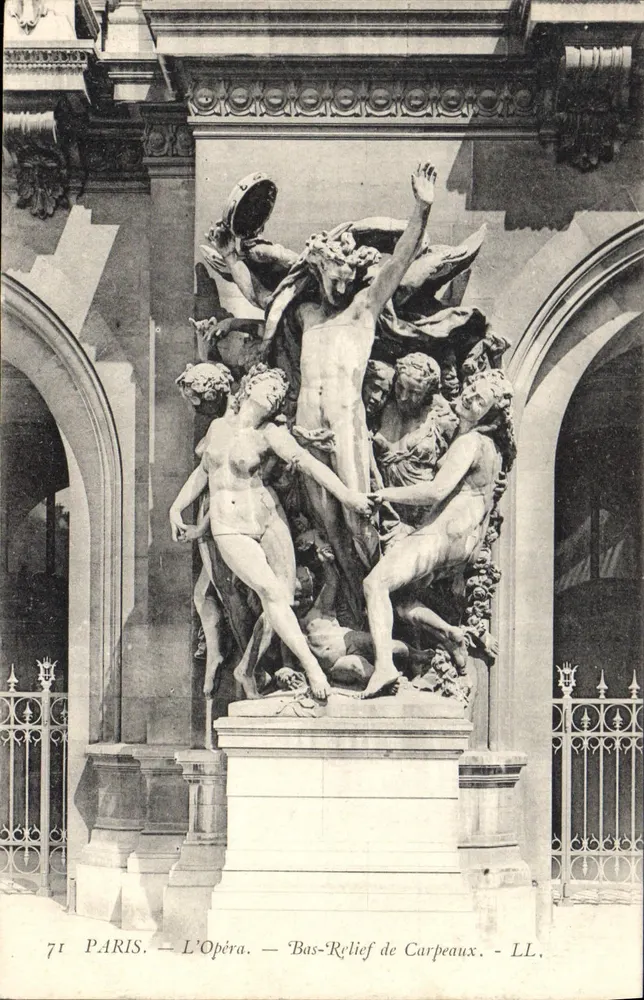 L'Opéra — Bas-Relief de Carpeaux — LL, Paryż - Awers