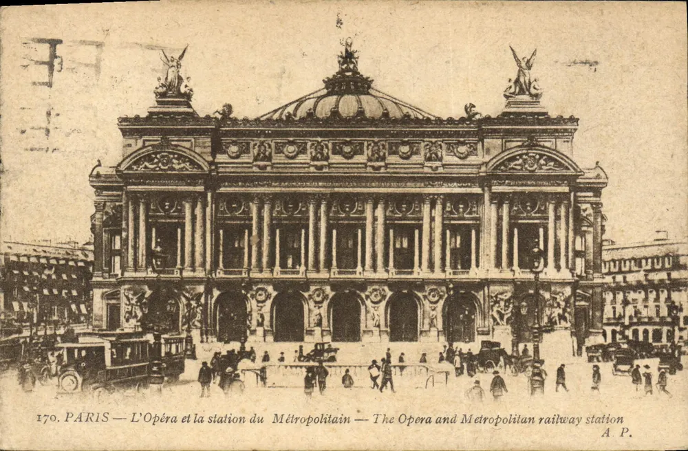 PARIS — A Ópera e a estação do Metropolitano — A.P. n°170 - Frente