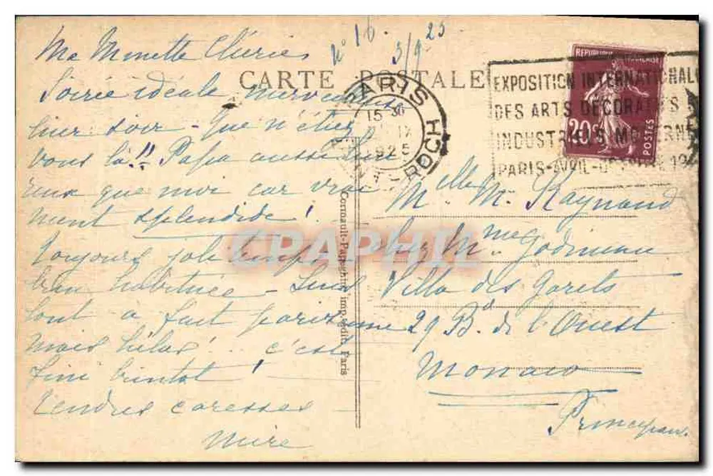 PARIS — A Ópera e a estação do Metropolitano — A.P. n°170 - Verso