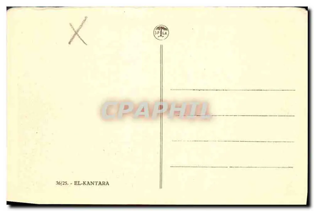 El Kantara — vista de palmeiras e montanhas — 36/25 - Verso