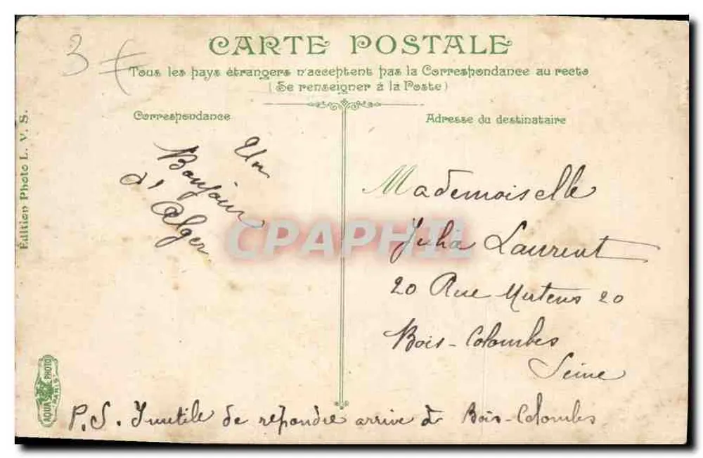 Alger. Palast der Kasbah; Pavillon des Fächer — L.V.S.C. n°27 - Rückseite