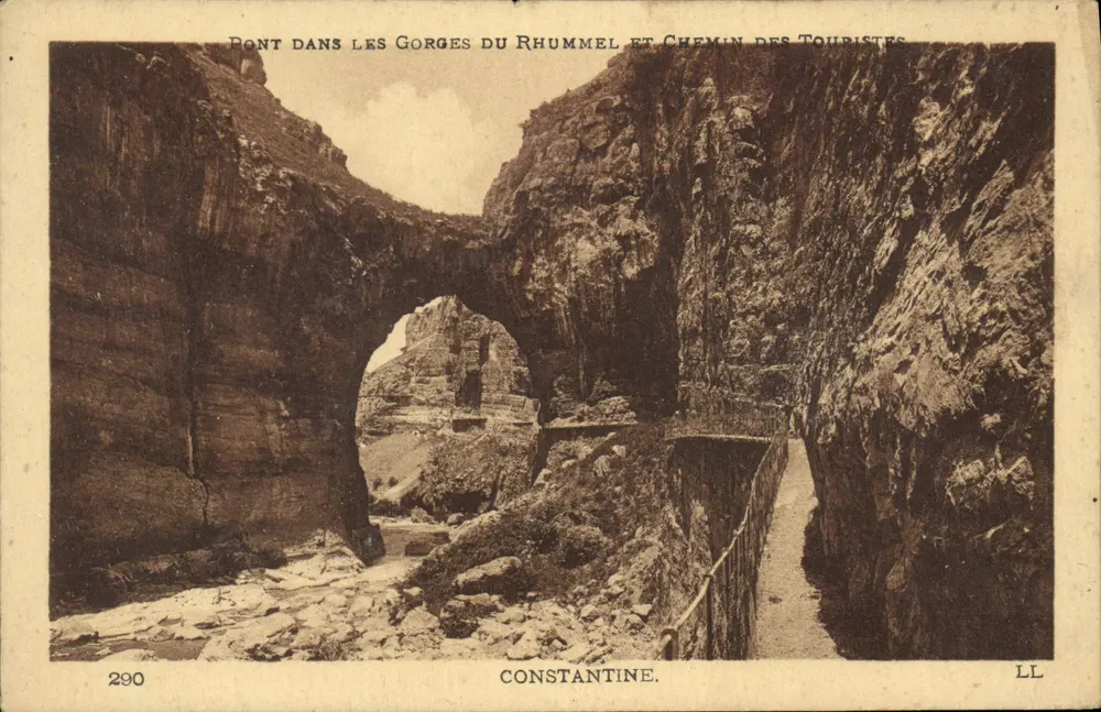 Brücke in den Gorges du Rhummel und Touristenweg — Constantine — LL - Vorderseite