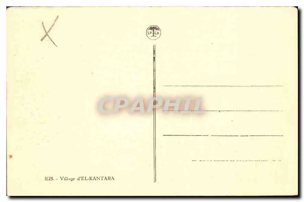 Vila de El-Kantara — vista panorâmica — SPÉCA, n° 3/25 - Verso