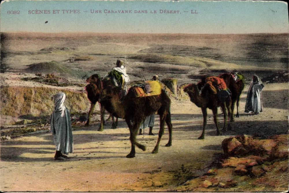Uma Caravana no Deserto — CENAS E TIPOS — LL. — n° 6082 - Frente