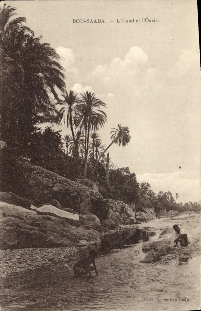 Bou-Saada — L'Cuad e a Oasis — Edit. N. Sel-m Bedji - Frente