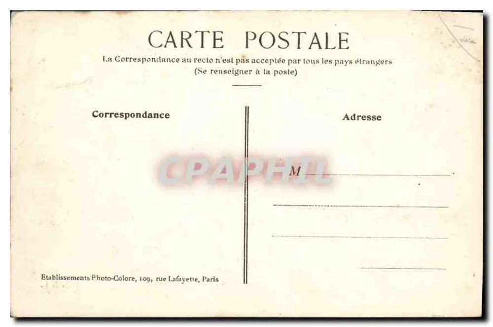 Paris — Avenue du Bois de Boulogne — B.J.C. n°99 - Rückseite