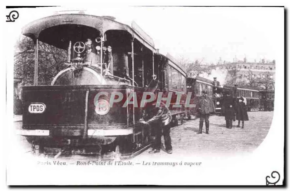 Paris erlebt — Place de l'Étoile — Dampftrams - Vorderseite