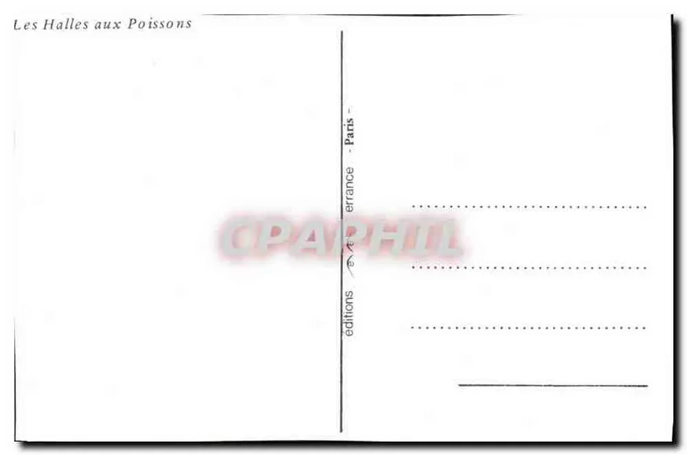 लेस हैल्स अक्स पोइसॉन — पेरिस — एडिशन्स - पीछे