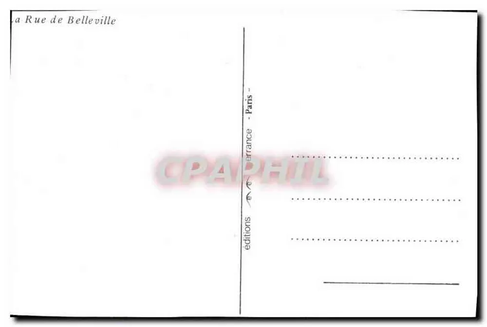 पेरिस - बेलविल की रू - प्रकाशक पेरांस के संस्करण, संख्या 542 - पीछे