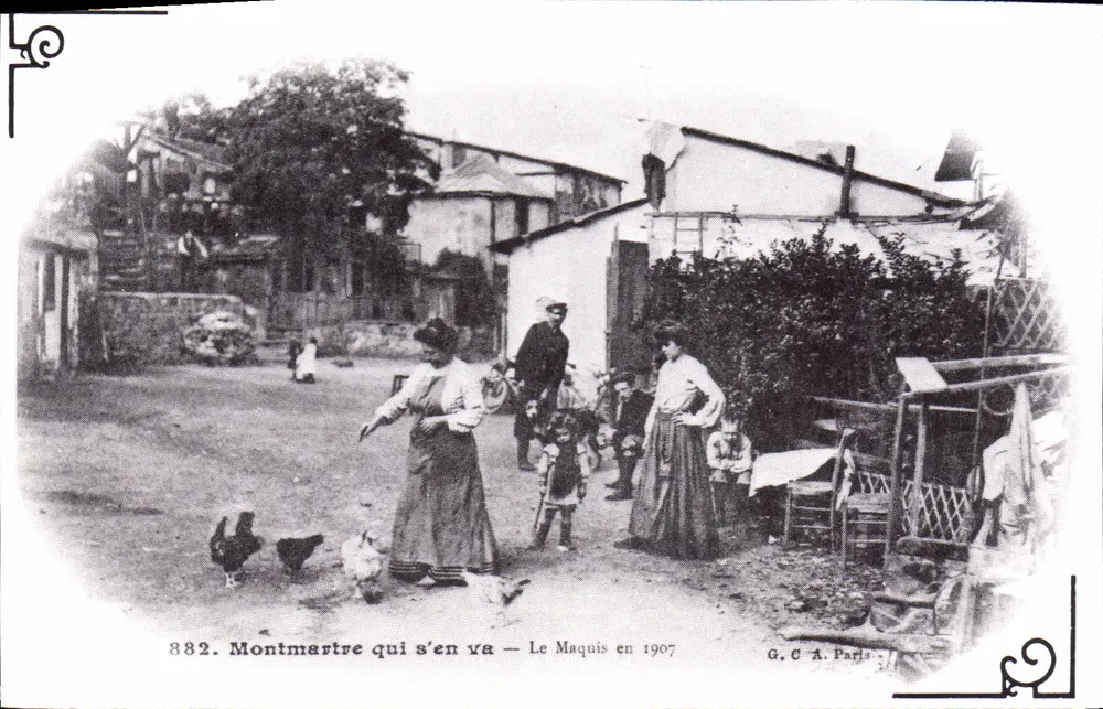 Montmartre que vai embora — Le Maquis em 1907 — G.C.A. Paris - Frente