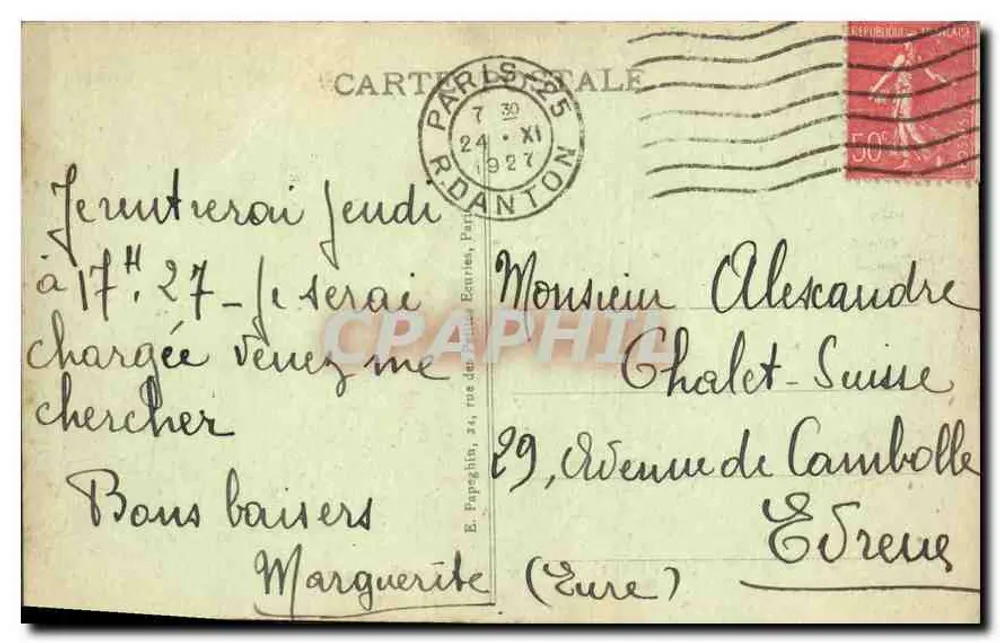 Paris - See des Bois de Boulogne - A. P. - Nr. 286 - Rückseite