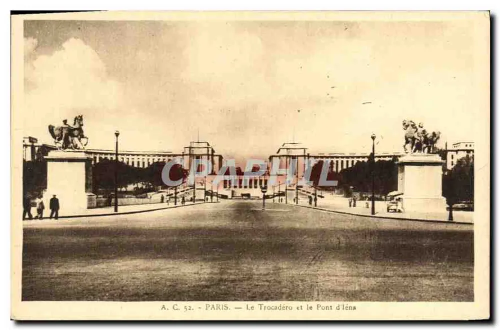Paris — Das Trocadéro und der Pont d'Iéna — A. C. 52 - Vorderseite