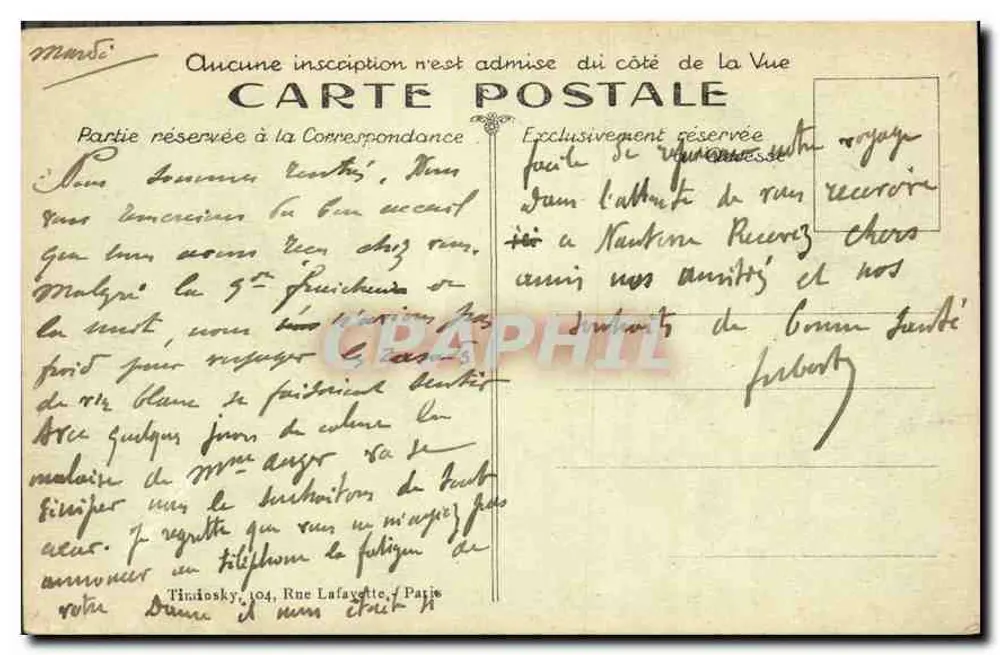 Paris - O Trocadéro — T.M.K. n°29 - Verso