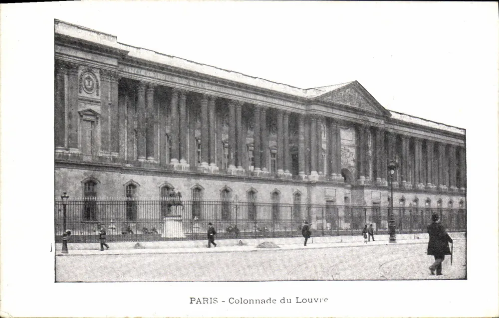 PARIS - Colunata do Louvre — vista arquitetônica — editor não identificado - Frente