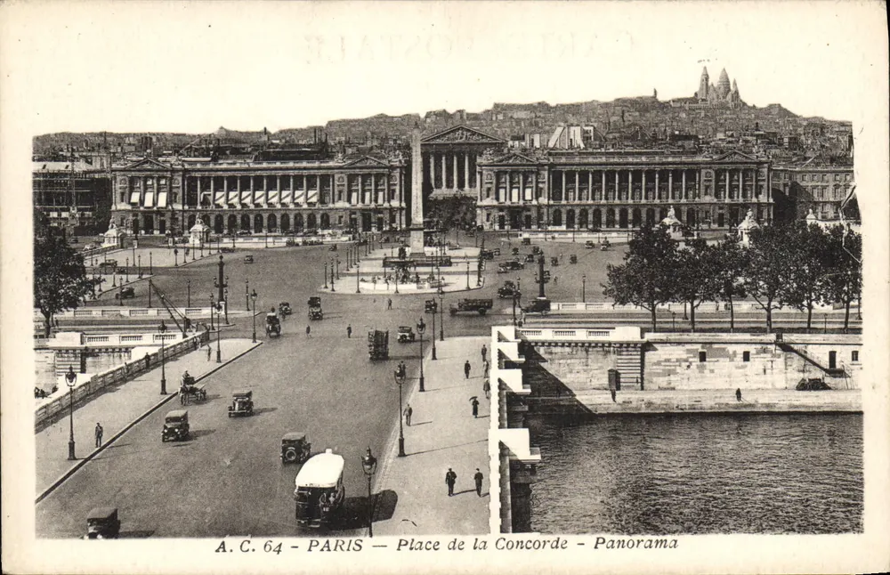 Paris — Praça da Concórdia — Panorama — A.C. 64 - Frente