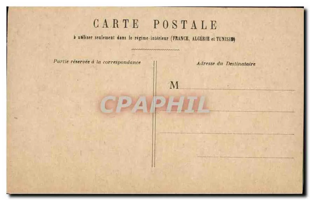 PARIS - Câmara dos Deputados — vista do edifício com colunatas e estátuas — editor não identificado - Verso