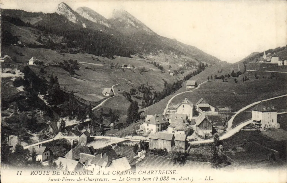 Route von Grenoble nach Grande Chartreuse — Der Grand Som (2.033 m. Höhe) — LL. - Vorderseite
