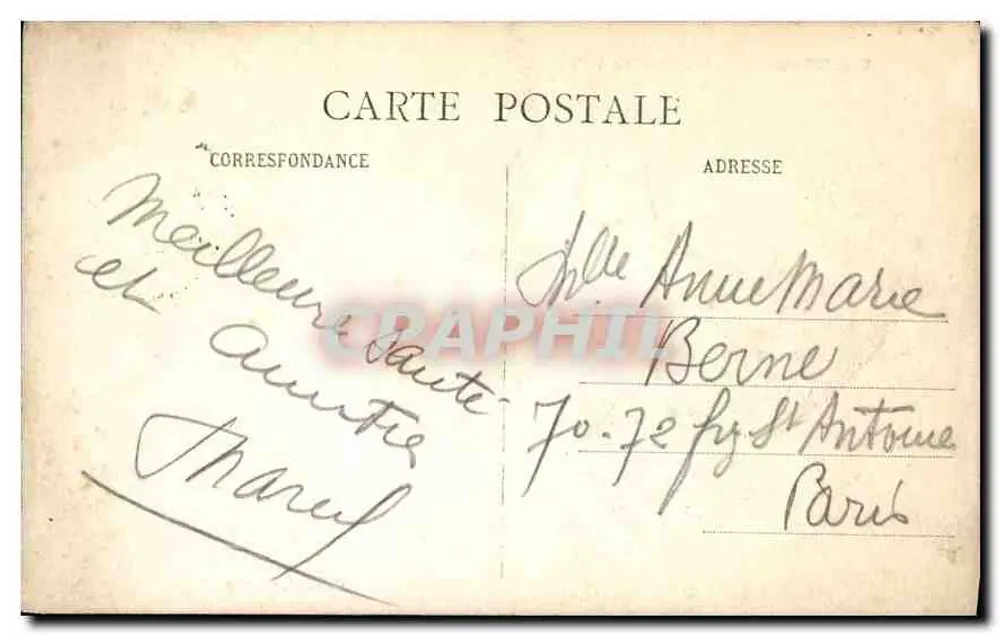 Cognac — O Hotel de Ville — D.B. 126 - Verso