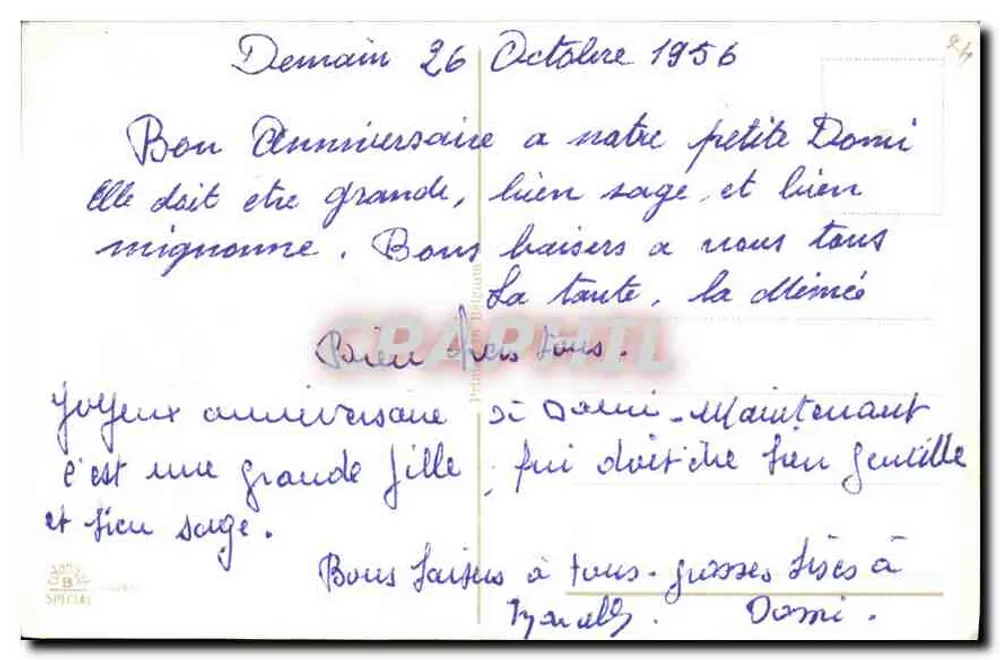 Buquê de flores e pássaro — Feliz Aniversário — editor HB - Verso