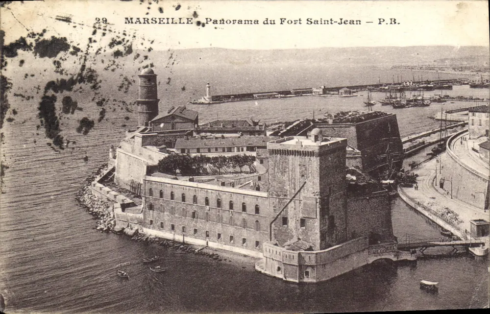 Marseille — Panorama du Fort Saint-Jean — P.B. - Frente