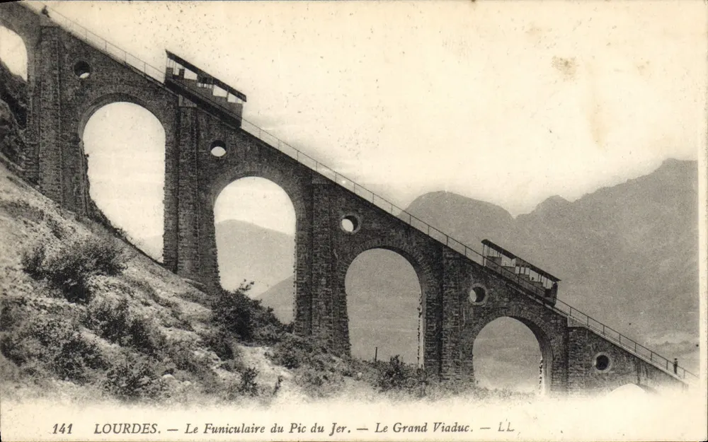 Lourdes — Der Funicular des Pic du Jer — Der Große Viadukt — LL - Vorderseite