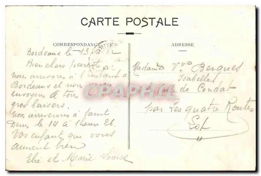 Bordeaux - Die Place des Quinconces und das Monument des Girondins - DD. - 115 - Rückseite