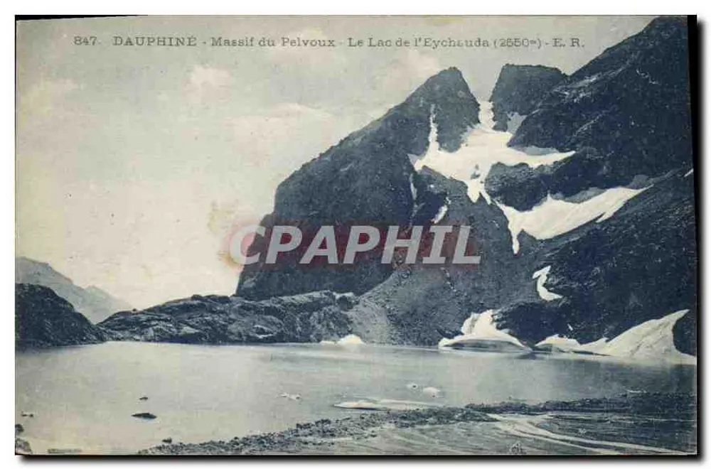 Dauphiné - Massif do Pelvoux - O Lago de l'Eychauda (2850m) - E.R. - Frente