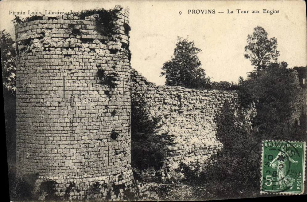 Provins — La Tour aux Engins — Firmin Louis, Libraire, place de la République - Anverso