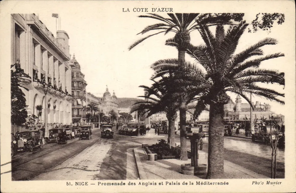 Nice — Promenade des Anglais und Palais de la Méditerranée — Foto Munier - Vorderseite