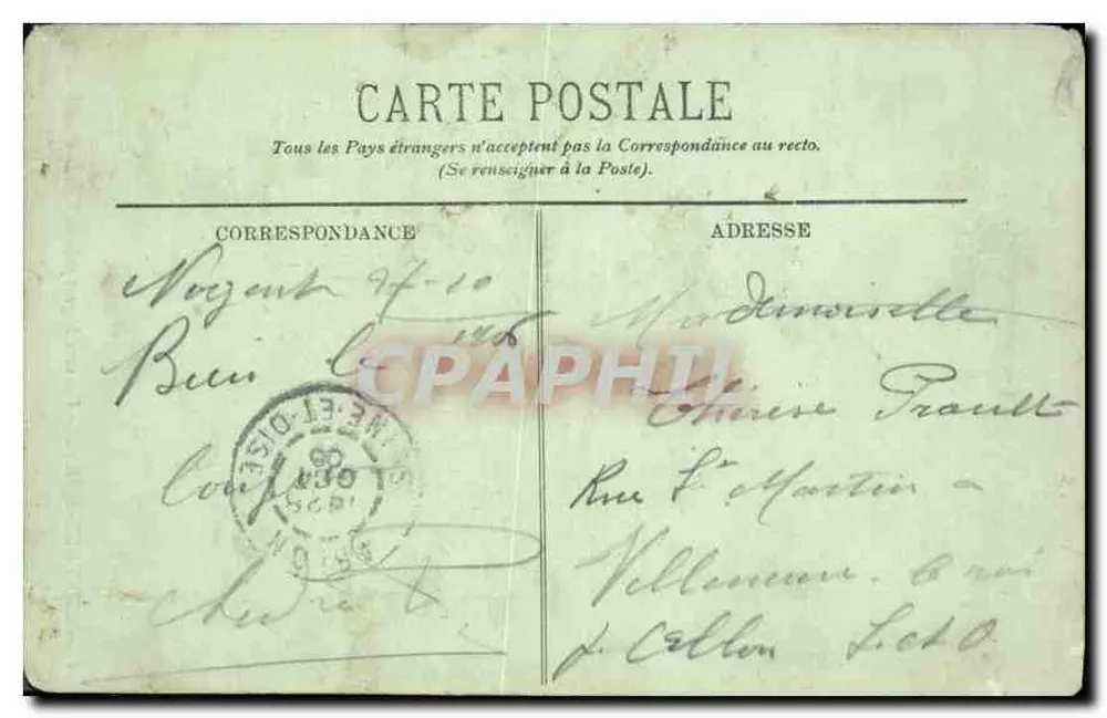 Nogent-sur-Marne — Aussicht auf Nogent von der Île de Beauté — LL. Verlag LL. N° 18 - Rückseite