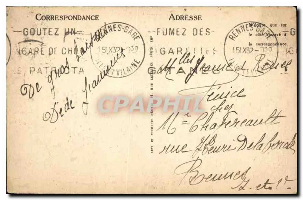Paramé — A praia em Rochebonne — Il - Verso