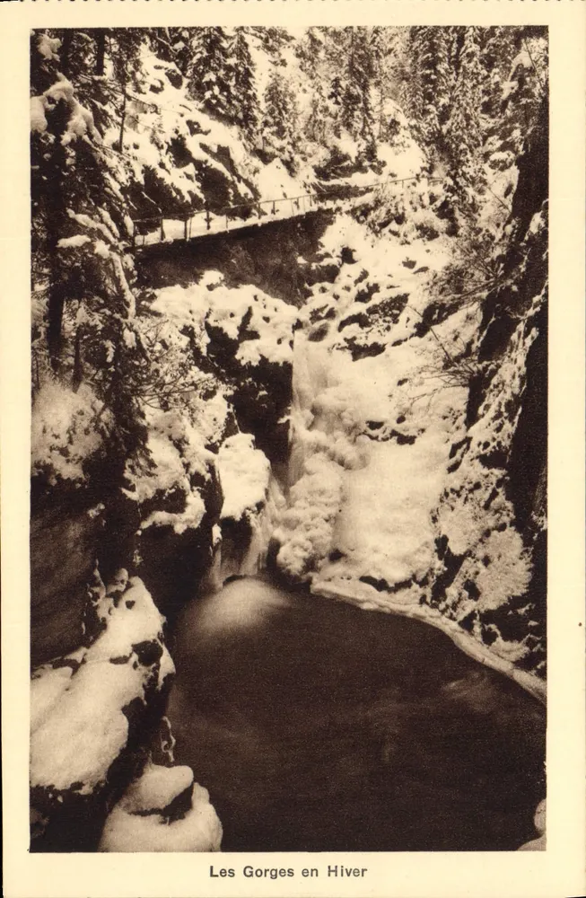As Gorges no Inverno — As Gorges da Diosaz perto de Chamonix — Edições G.O.D.C.E.F. n°10 - Frente