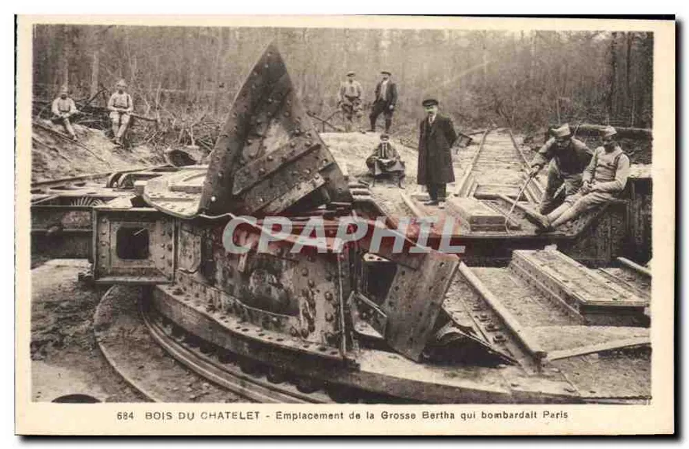 Bois du Châtelet — Standort der Großen Bertha, die Paris bombardierte - Vorderseite