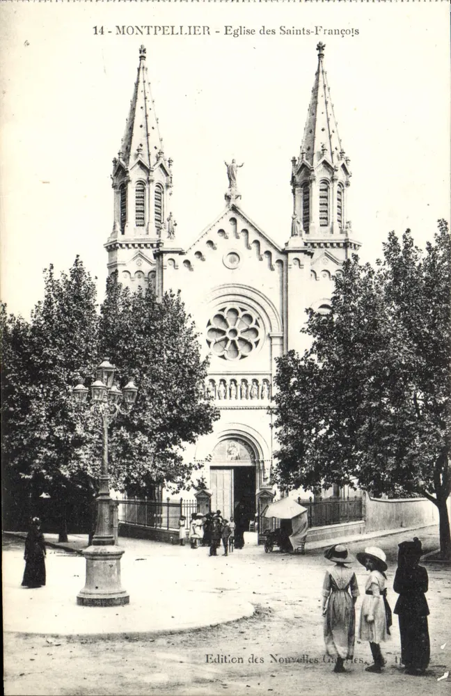 Montpellier — Kirche der Heiligen Franziskus — Edition der Nouvelles Galeries, Nr. 14 - Vorderseite