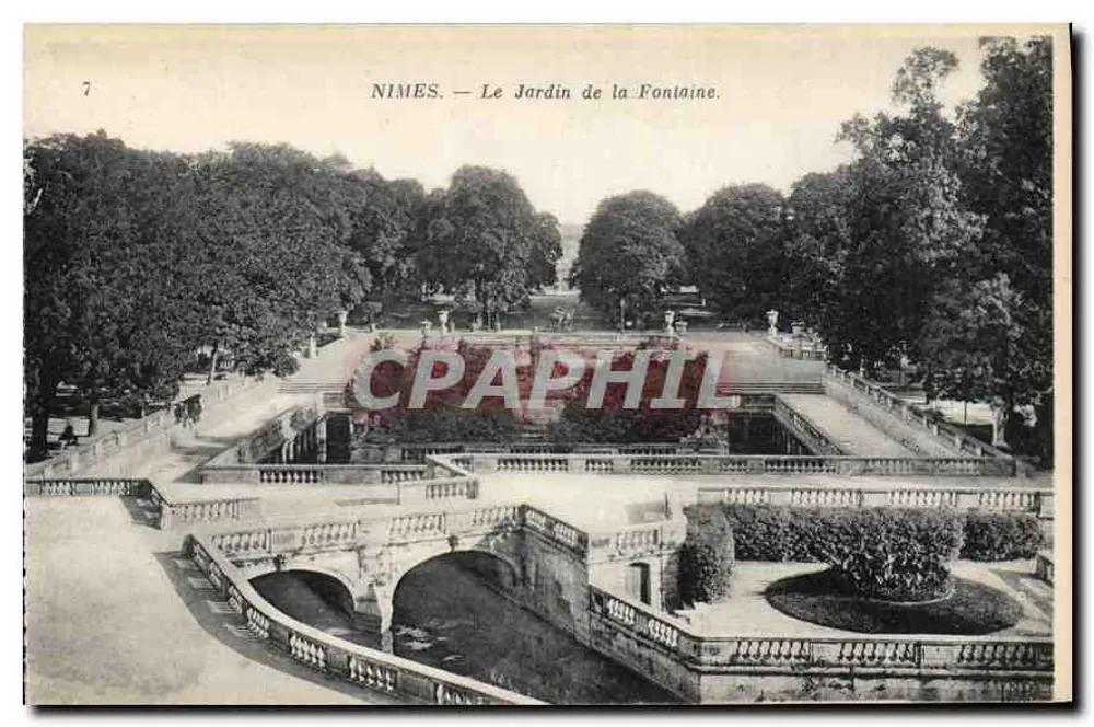 Nîmes — Le Jardin de la Fontaine — Verlag Neutrien Frères, Paris - Vorderseite
