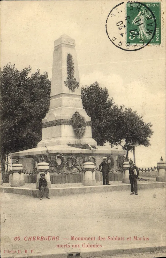 Cherbourg — Denkmal für Soldaten und Matrosen, die in den Kolonien gefallen sind — Foto von G. B. P. - Vorderseite