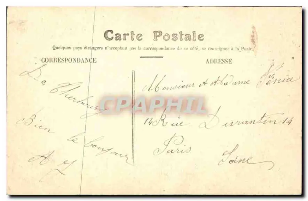 Cherbourg — Denkmal für Soldaten und Matrosen, die in den Kolonien gefallen sind — Foto von G. B. P. - Rückseite