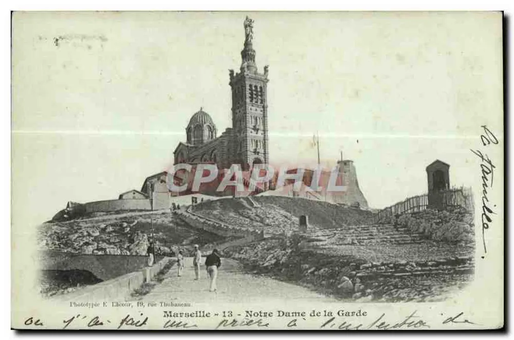 Marseille - Nossa Senhora da Guarda — Fototipo E. Lecour, 19, rue Thubaneau - Frente