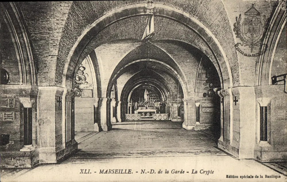 Marselha - N.-D. da Guarda - A Cripta — Edição especial da Basílica - Frente