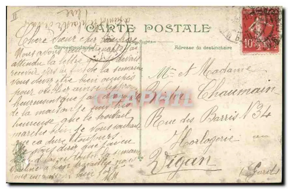 Marseille — Colina do Castelo de La Garoupe — editor G. de la Gourde - Verso