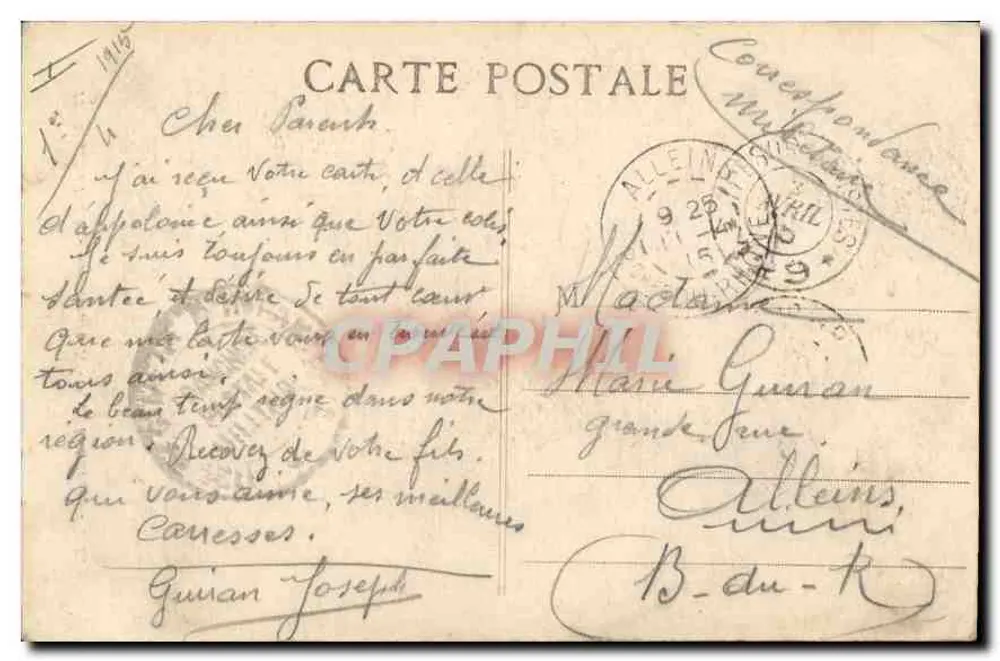 Marselha - Elevadores N.-D. da Guarda - Z.Z. - Verso