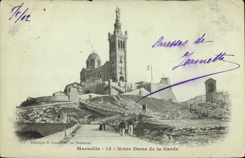 Marseille - Nossa Senhora da Guarda — Fototipia E. Lacour, 10 rue Thubaneau - Frente