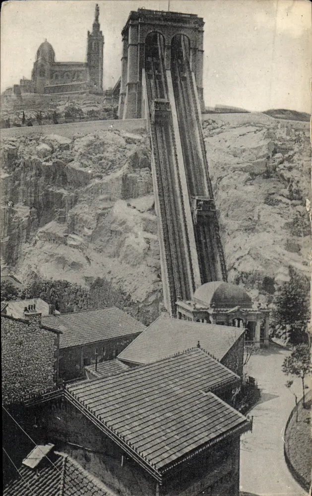 Die Aufzüge von Notre-Dame de la Garde — Marseille — Edition 'La Cigogne', Canal - Vorderseite